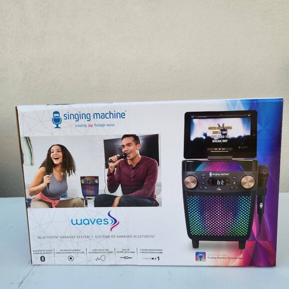 New Karaoke Singing Machine Portable Bluetooth Speaker Microphone Light Show Par - Picture 8 of 16